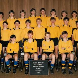 Junior School U13A football team, 1990