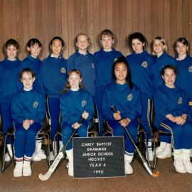 Junior School hockey Year 6, 1990