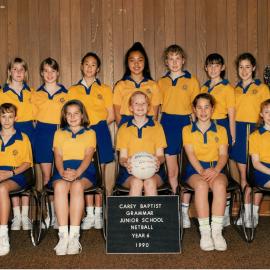 Junior School netball Year 6, 1990