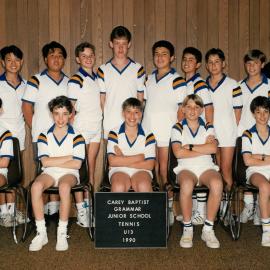 Junior School tennis U13, 1990
