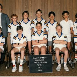 Junior School tennis U12, 1990