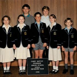 Junior School VPSSA swimming team, 1990