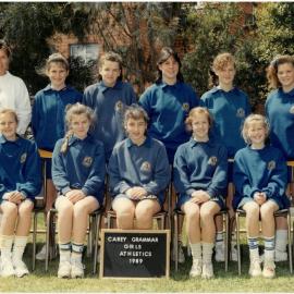 Girls athletics team, 1989