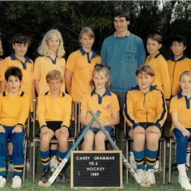 Year 6 hockey team, 1989