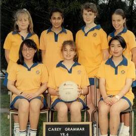 Year 6 netball team, 1989