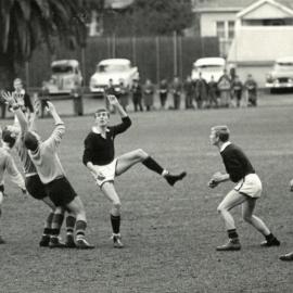Football match in progress, 1962