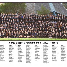 Year 12 students, 2007
