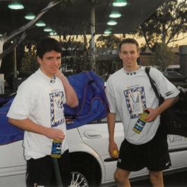 Andrew Kent and Hugh van Cuylenburg at the Victorian Institute of Sport, 1998