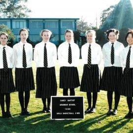 Girls' basketball seconds team, 1998