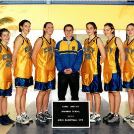 Girls' basketball first team, 2001