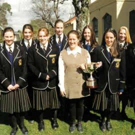 Mandie Long with girls' premiership team, 1996
