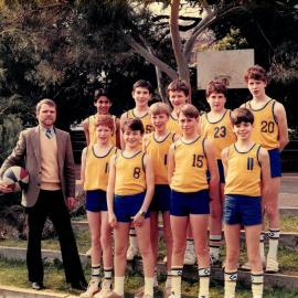 Under 13 'A' undefeated basketball team, 1986