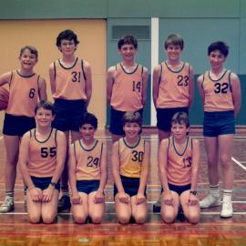 Under 13 'B' undefeated basketball team, 1987