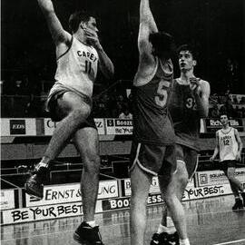 Boy's basketball match, 1991