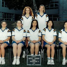 Intermediate A girls tennis team, 1994