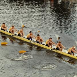 First VIII rowing team, 1990