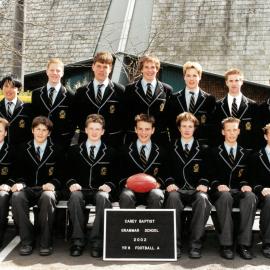 Year 8 Football A team, 2002