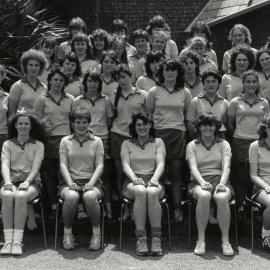 Girls athletics team, 1983