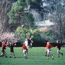 Central bounce in Sutton versus Tranter football match, 1965