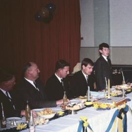 Football dinner, undefeated team, 1965