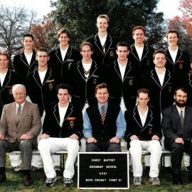 Boys' First XI cricket, 2001
