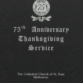 75th anniversary thanksgiving service programme, 1998