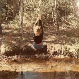Megan Edwards at 8E Buxton camp, 1978