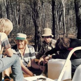 9C camp syphoning water, 1978