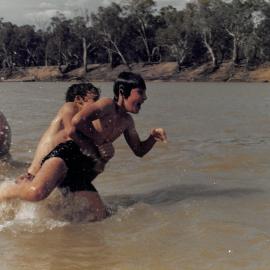 Swimming in the Murray River, 1978