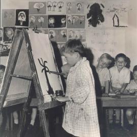 Junior school art class, 1965