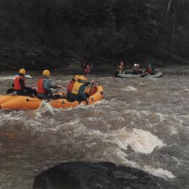 Rafting on the Macalister River, 1987