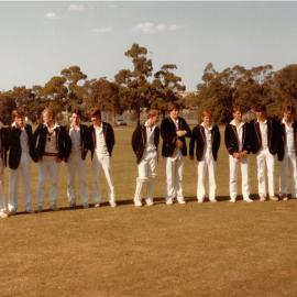 First XI at the opening of Graham Yallop Scoreboard at Bulleen, 1984