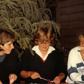 Celebrating the Head of the River win, 1985