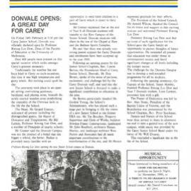  Carey News (No. 1, 1989)