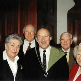 Mrs Gilbert, Bert Gilbert, Keith Creed, Howard Everard and Mrs Everard, circa 1995