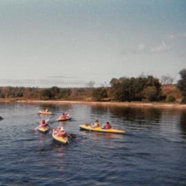 Kayak experience for students, 1981