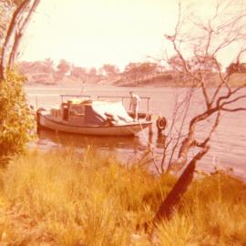 Toona Foam at anchor beside the jetty, 1981