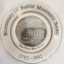 Bicentenary of Baptist Mission Society plate, 1992