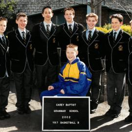 Year 7 Basketball B team, 2002