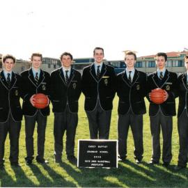 Boys 2nds basketball undefeated, 2002