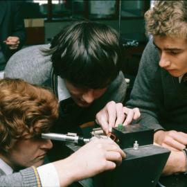 Senior boys in class, 1974