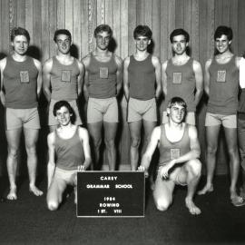 1st VIII boys rowing, 1984 