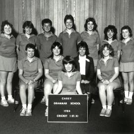 Girls 1st cricket, 1984