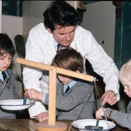 Preparatory School boys learning how to use scales, 1974