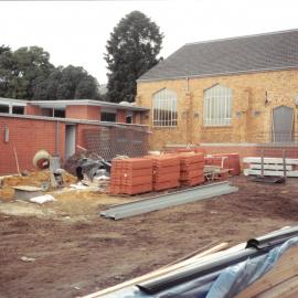Middle School early construction, 1991