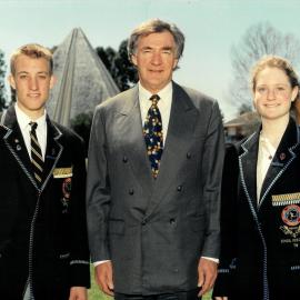 Ross Millikan with Senior School captains, 1996