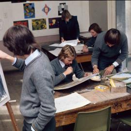 Art class with Helen Nance, 1974