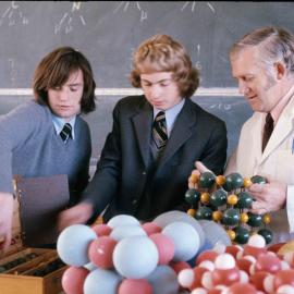 Mr. Alan Smith in chemistry lesson, 1974