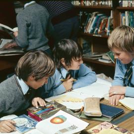 Junior boys in class, 1974