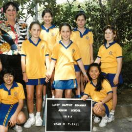 Year 5 T-Ball team, 1993